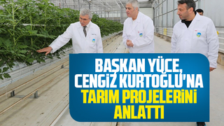 Ekrem Yüce,  Cengiz Kurtoğlu'na topraksız tarımı anlattı