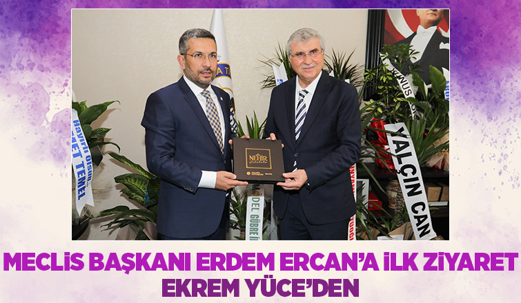 Ekrem Yüce'den SATSO Meclis Başkanı Ercan'a ziyaret