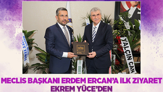 Ekrem Yüce'den SATSO Meclis Başkanı Ercan'a ziyaret
