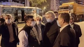 Ekrem Yüce deprem bölgesinde