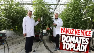Ekrem Yüce ve Yavuz,  Seracılık Mükemmeliyet Merkezi’ni gezdi