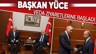 Ekrem Yüce veda ziyaretlerine başladı