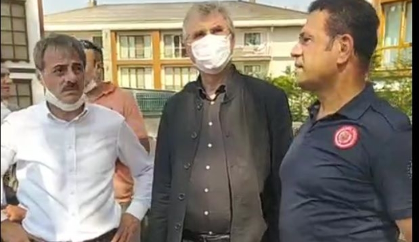 Ekrem Yüce yangın yerinde