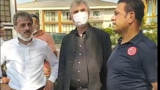 Ekrem Yüce yangın yerinde