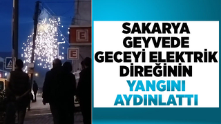 Elektrik direğinden sıçrayan kıvılcımlar korkuttu