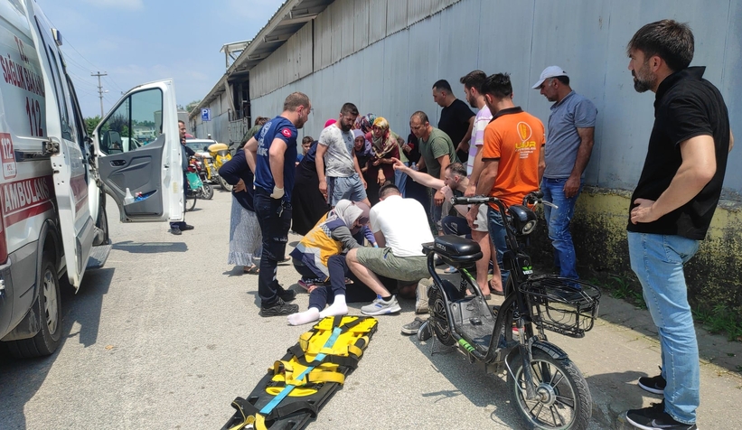 Elektrikletli bisikletten düşen genç ölümden döndü