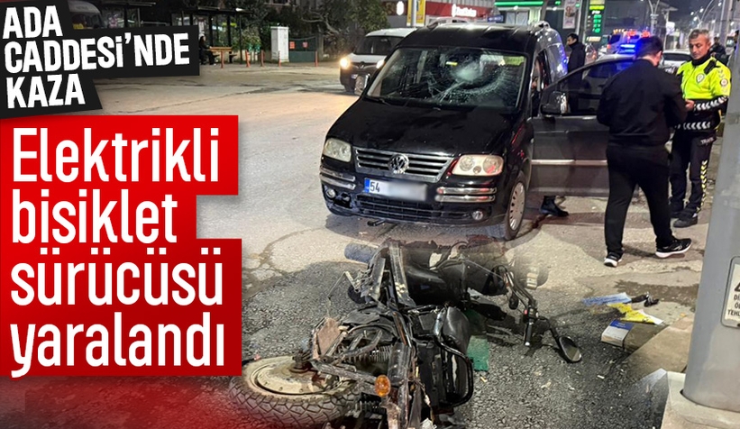 Elektrikli bisiklet sürücüsü kazada yaralandı