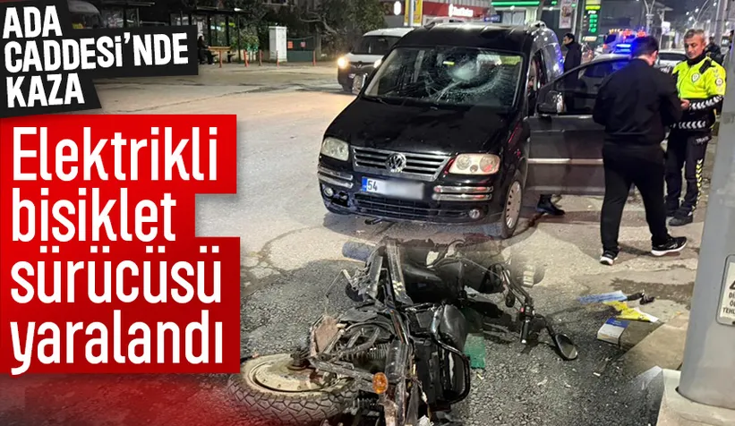 Elektrikli bisiklet sürücüsü kazada yaralandı