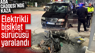 Elektrikli bisiklet sürücüsü kazada yaralandı