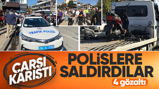 Elektrikli bisikleti çektirmemek için polise saldırdılar