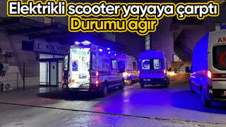Elektrikli scooter kadına çarptı