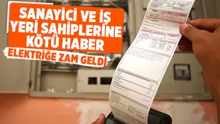 Elektrikte sanayi ve ticarethaneye zam