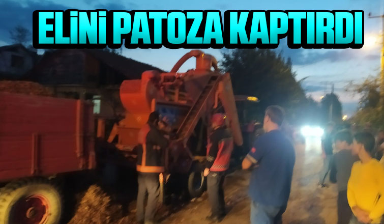 Elini patoza kaptırdı