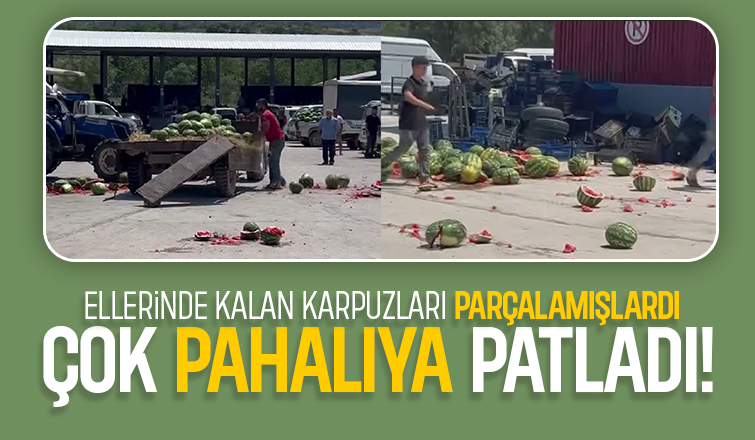 Ellerinde kalan karpuzları parçalayan üreticilere şok ceza