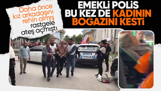 Emekli polis bu kezde kadının boğazını kesti