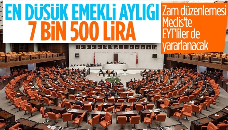 Emekliye zam düzenlemesi Meclis'te