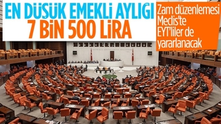 Emekliye zam düzenlemesi Meclis'te