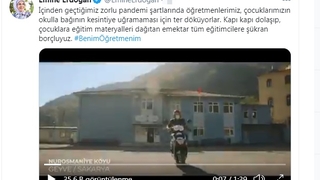 Emine Erdoğan Geyveli öğretmenin videosunu paylaştı