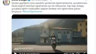 Emine Erdoğan Geyveli öğretmenin videosunu paylaştı