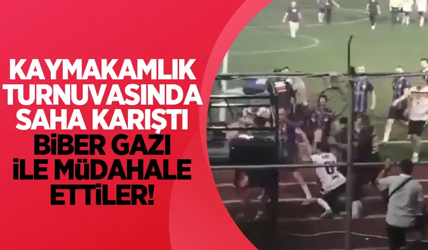 Emniyet-Alaybey maçında ortalık karıştı: Biber gazı ile müdahale ettiler