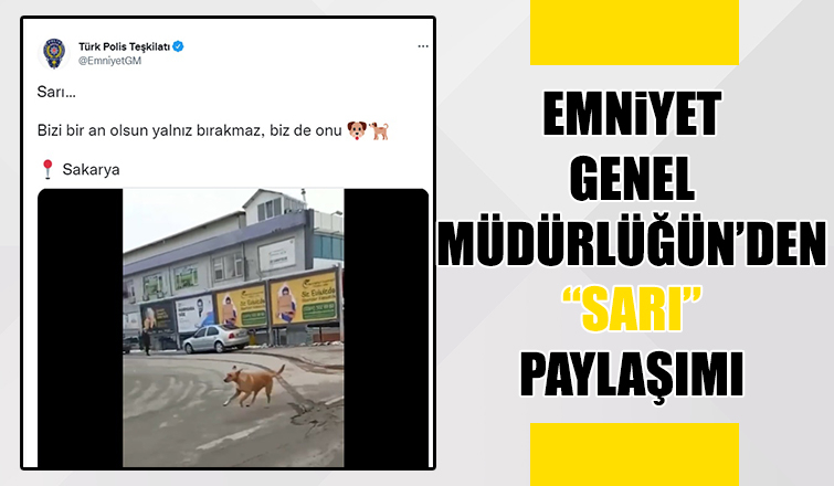 Emniyet Genel Müdürlüğü’nden Sarı paylaşımı