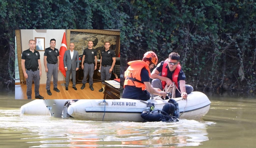 Emniyet Müdürü'nden kurbağa adamlara teşşekür