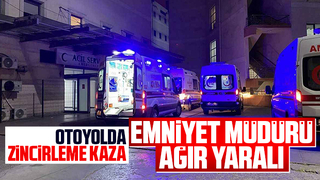 Emniyet müdürü ve ailesi kaza yaptı