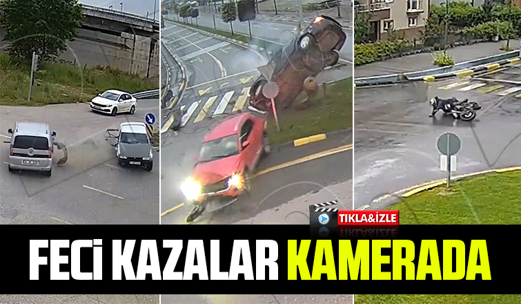 Emniyet paylaştı; O kazalar böyle görüntülendi
