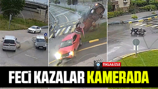 Emniyet paylaştı; O kazalar böyle görüntülendi