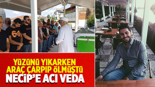 Emniyet şeridinde aracın çarptığı genç son yolculuğuna uğurlandı