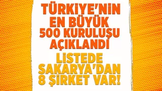 En büyükler açıklandı; Listede Sakarya'dan 8 şirket var