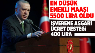 En düşük emekli maaşı 5 bin 500 lira oldu