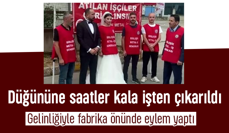 En mutlu günü zehir oldu gelinliği ile eyleme gitti