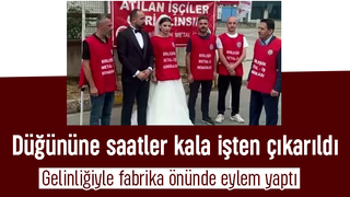 En mutlu günü zehir oldu gelinliği ile eyleme gitti