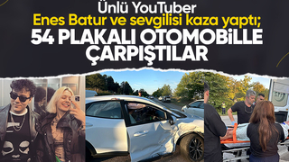 Enes Batur ve sevgilisi kazada yaralandı