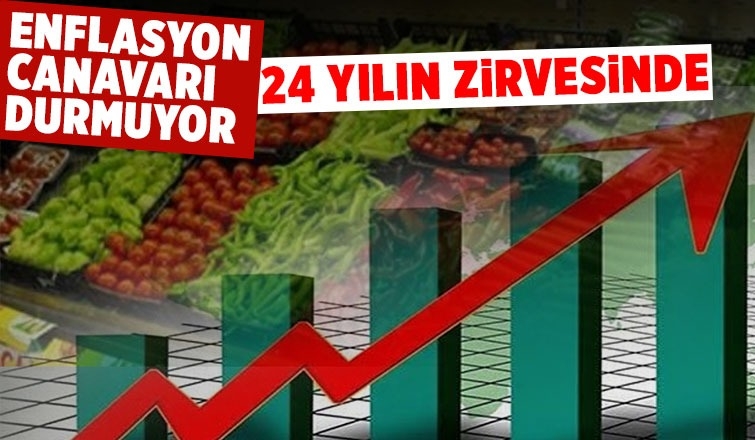 Enflasyon  24 yılın zirvesinde
