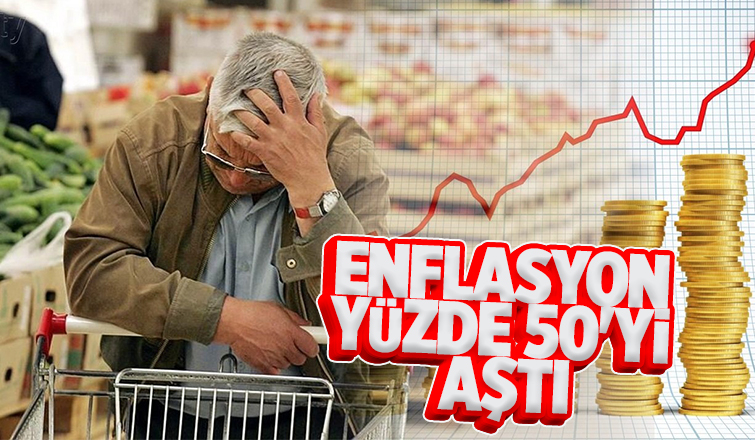 Enflasyon yüzde 54.44'e çıktı