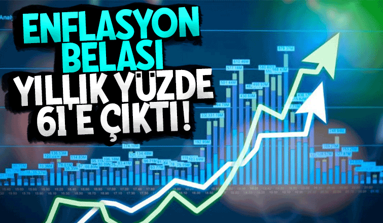 Enflasyon yüzde 61.14'e çıktı
