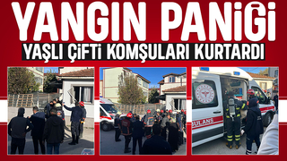 Engelli Yaşlı Çift Yangından Kurtarıldı 