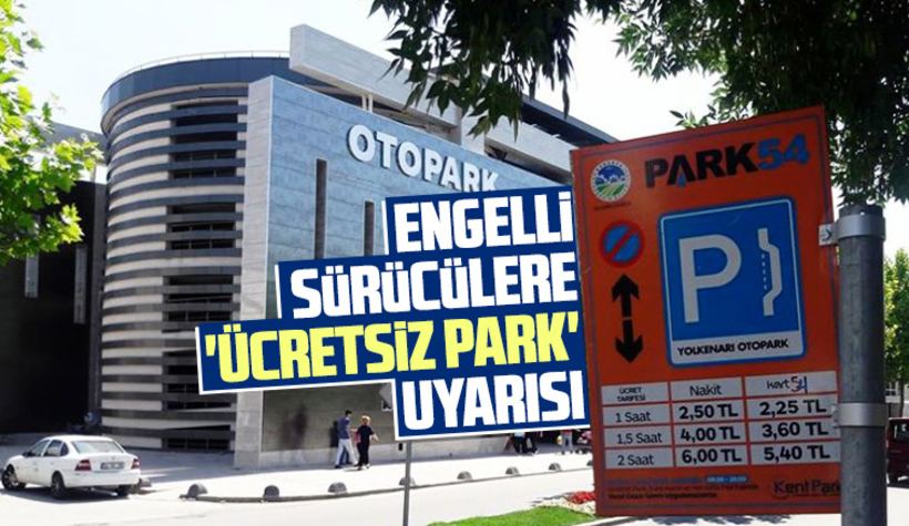 Engellilere park uyarısı!