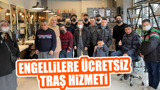 Engellilere ücretsiz tıraş hizmeti
