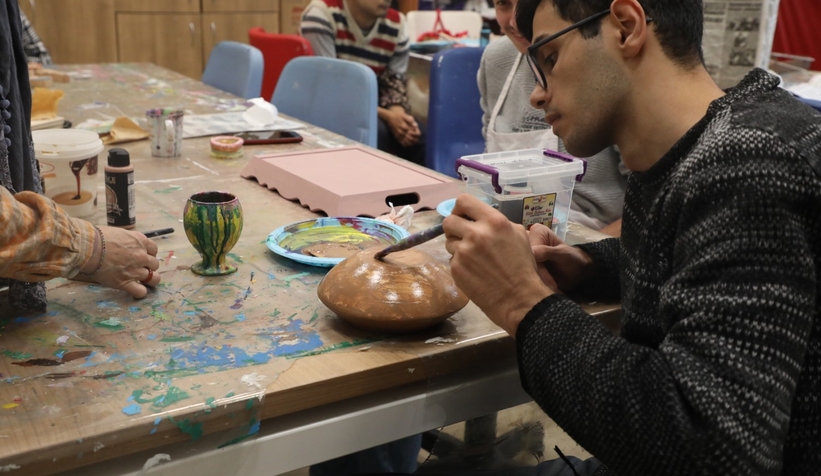 Engelsiz hobi atölyelerinde eğitimler başladı