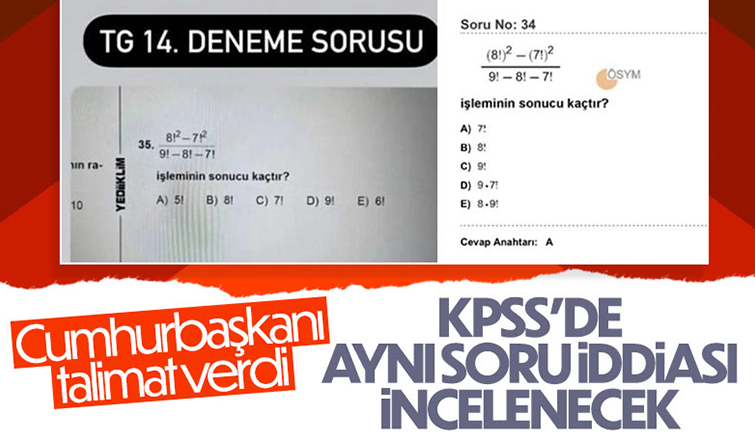 Erdoğan'dan 2022 KPSS sorularıyla ilgili inceleme talimatı