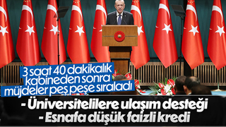 Erdoğan'dan öğrencilere ve esnafa müjde