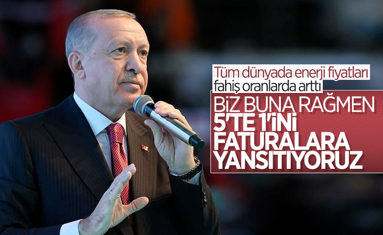 Erdoğan: Küresel düzeyde artan enerji fiyatlarından vatandaşlarımızı koruyoruz