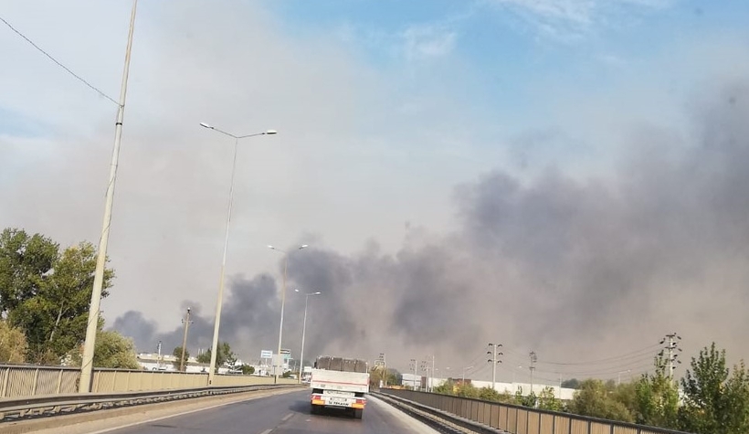 Erenler'de Anız Yangını 