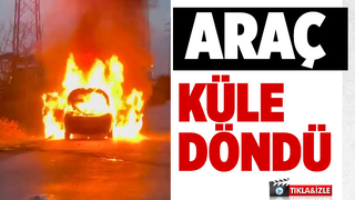 Erenler'de araç yandı