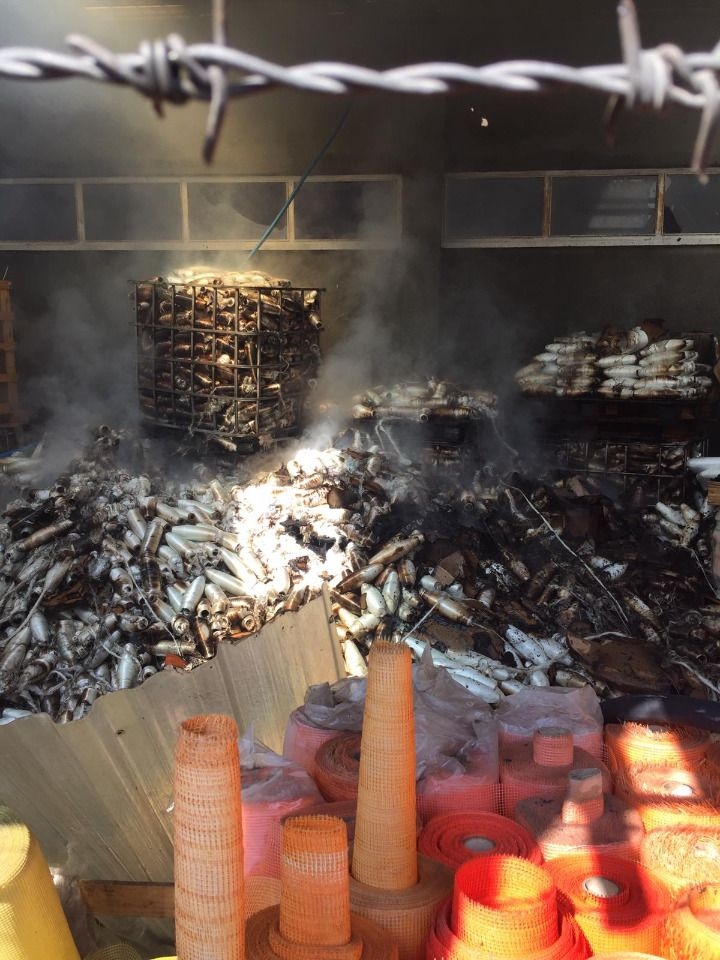 Erenler'de depoda yangın