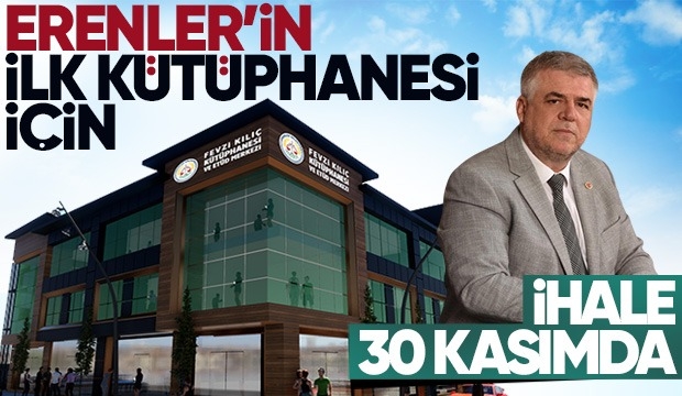 Erenler'de Fevzi Kılıç'ın adını taşıyacak kütüphanenin ihalesi yapılıyor