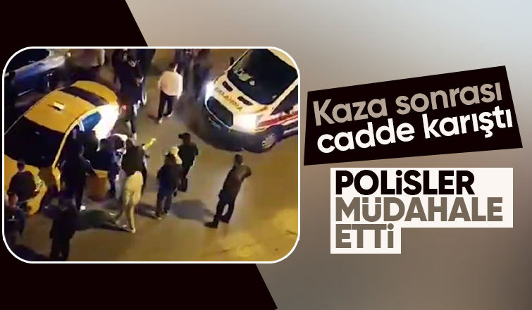 Erenler de kaza sonrası kavga çıktı